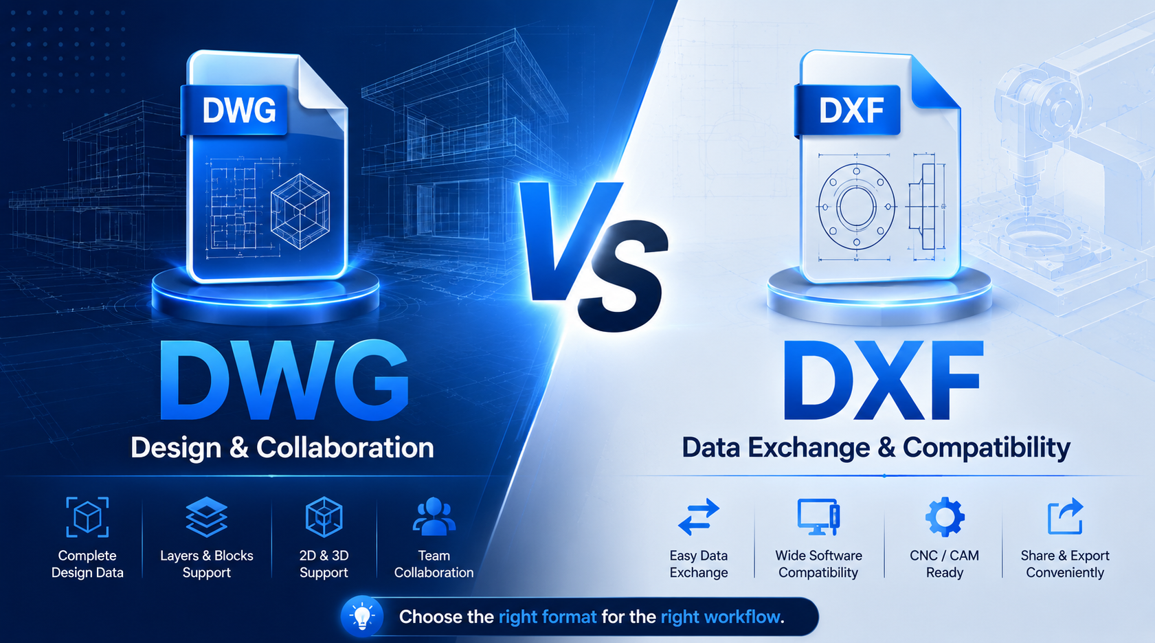 DWG versus DXF educational content